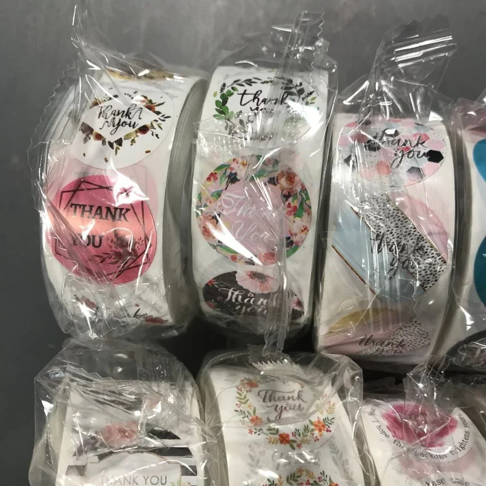 10 thank you sicker rolls 500 stickers per roll